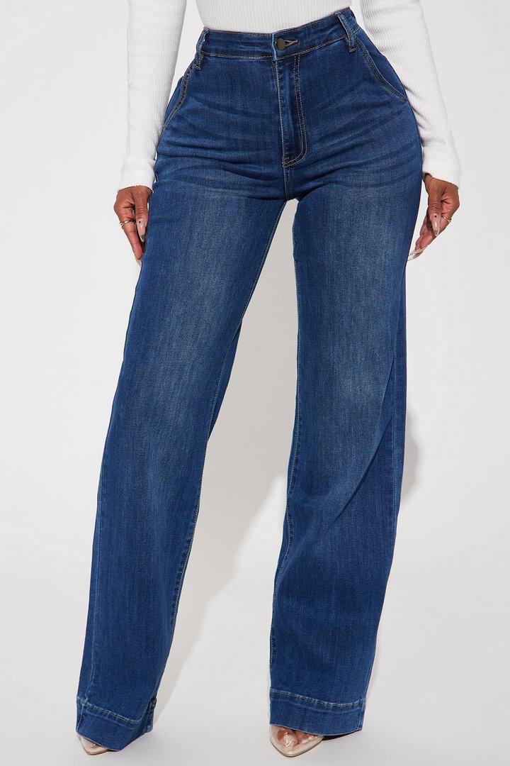 Margot Stretch Trouser Jeans - Dark Wash