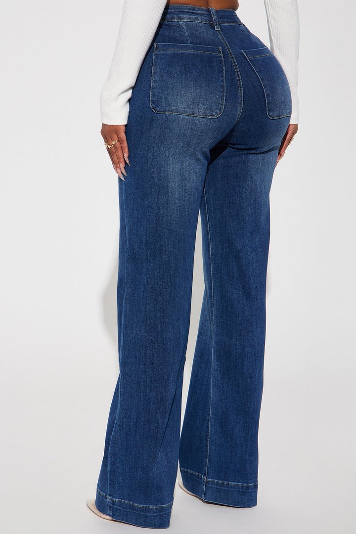 Margot Stretch Trouser Jeans - Dark Wash