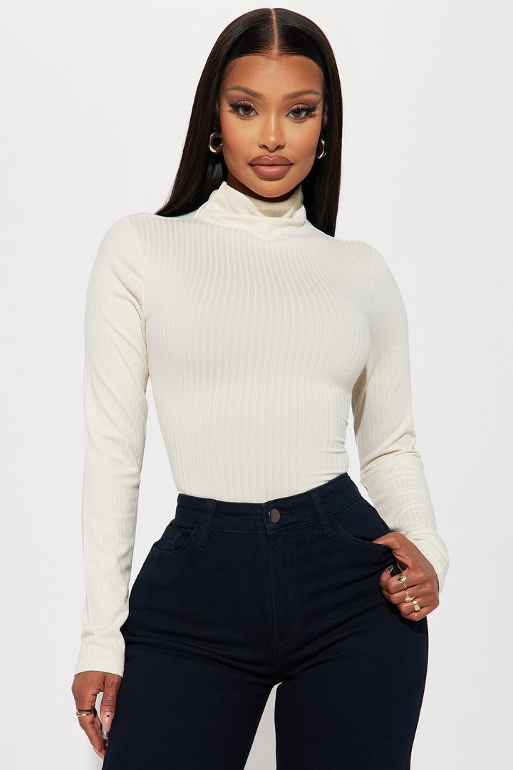 Nadia Ribbed Bodysuit - Off White