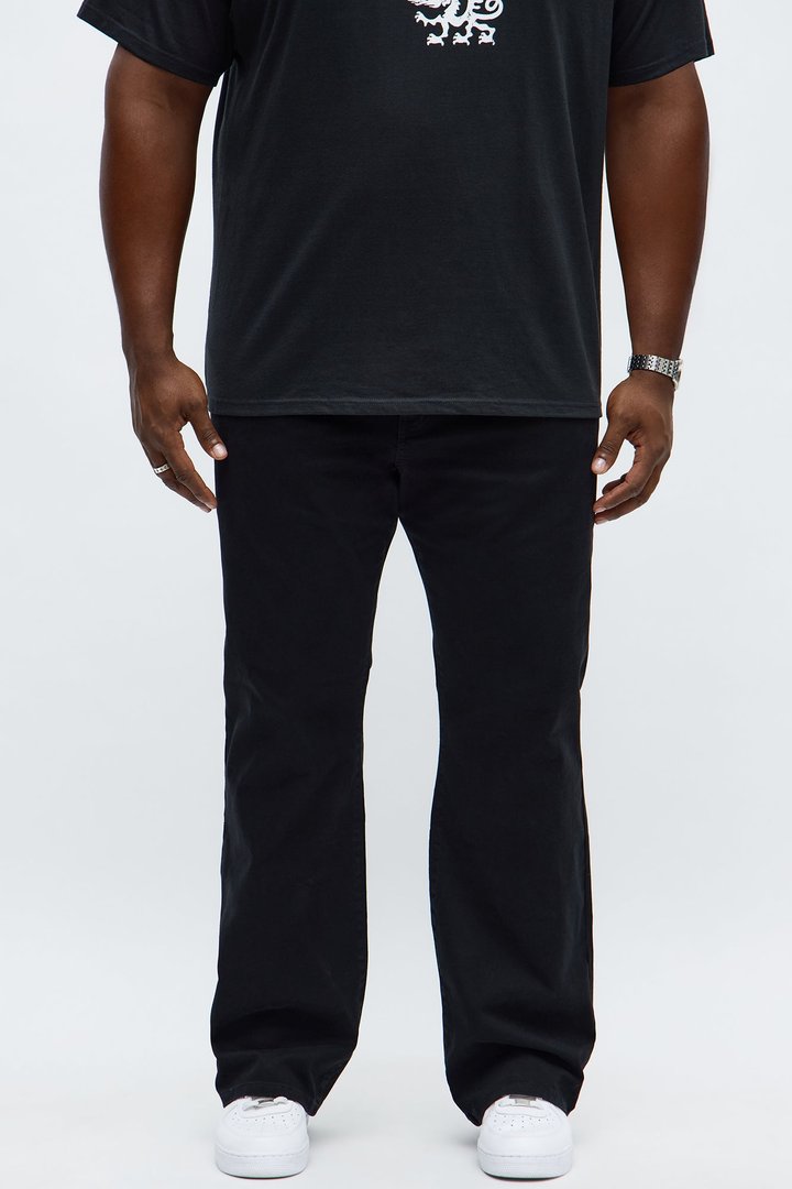 Mac Chino Stacked Slim Flare Pants - Black