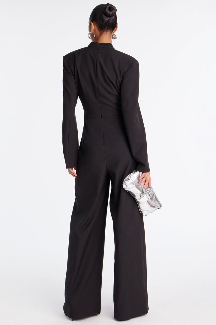 Camilla Corset Waist Jumpsuit - Black