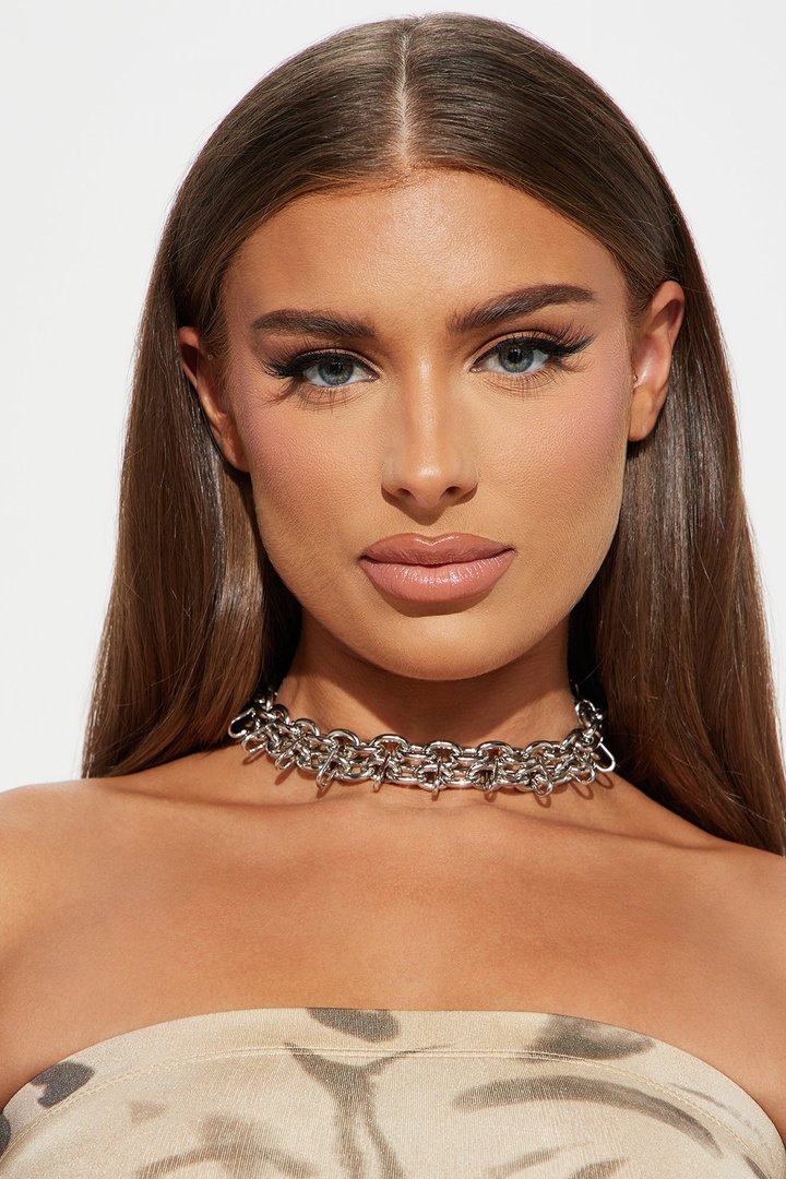 Chains For Me Choker - Silver