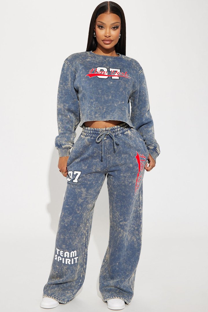 New York Athletic Washed Sweatpants - Navy/combo