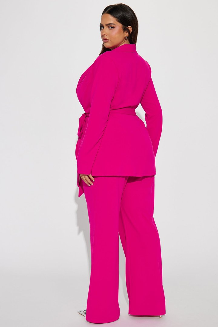 CEO Vibes Blazer Set - Pink