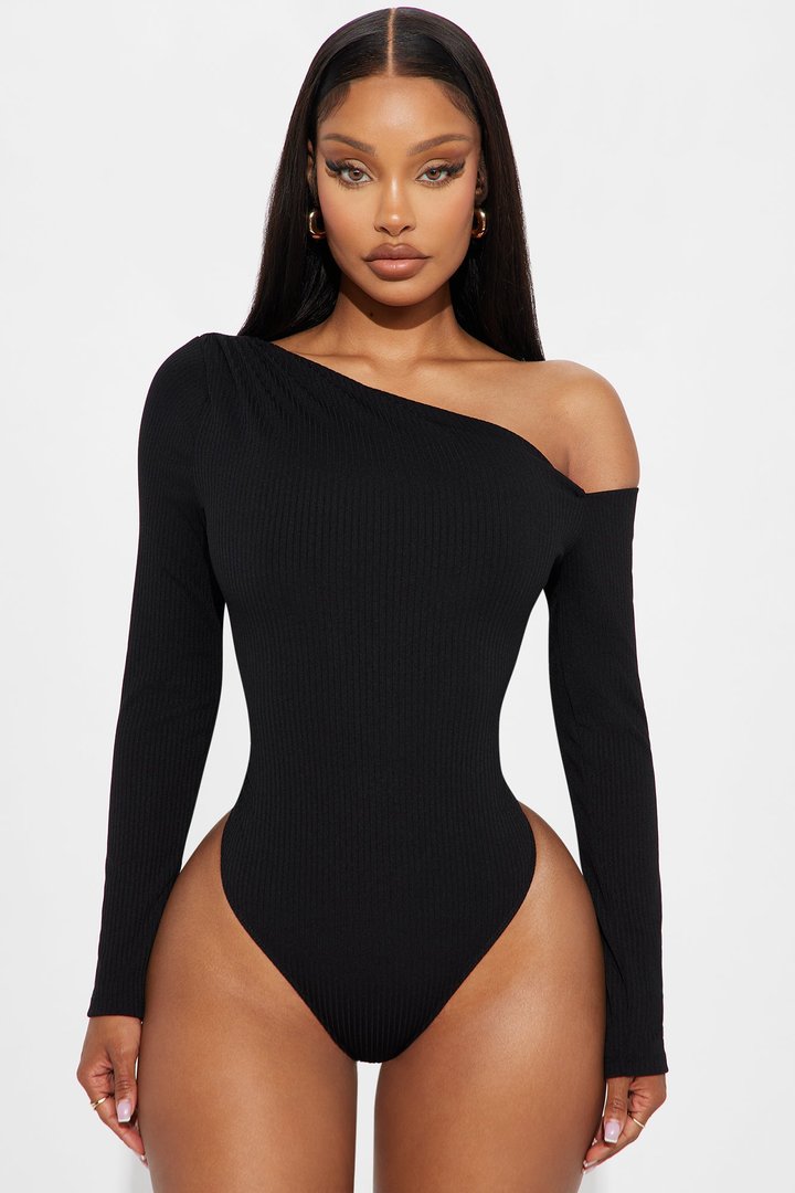 Carolina Off Shoulder Bodysuit - Black