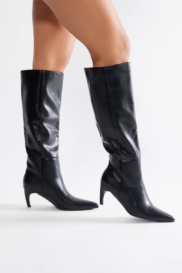 Glasgow Knee High Boots - Black