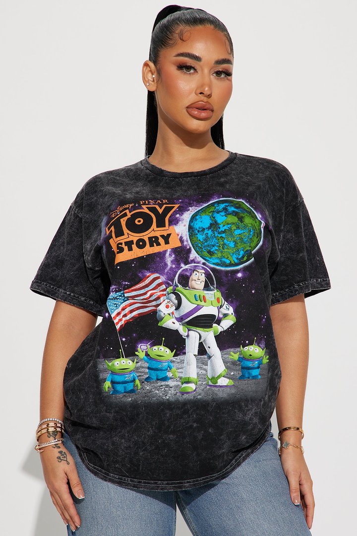 Buzz Lightyear Toy Story Graphic Tee - Black Wash