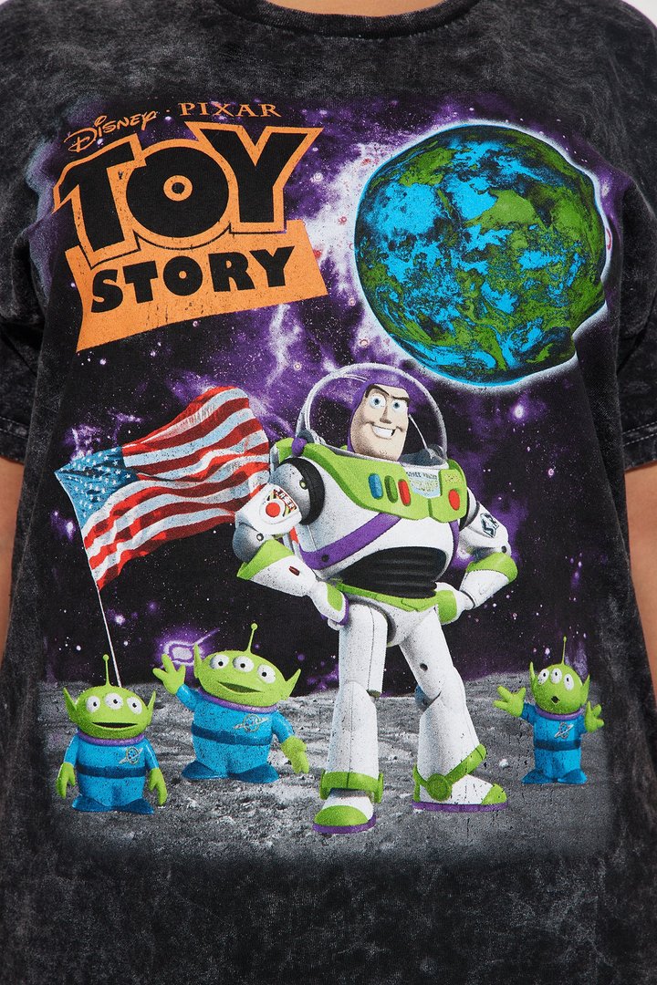 Buzz Lightyear Toy Story Graphic Tee - Black Wash