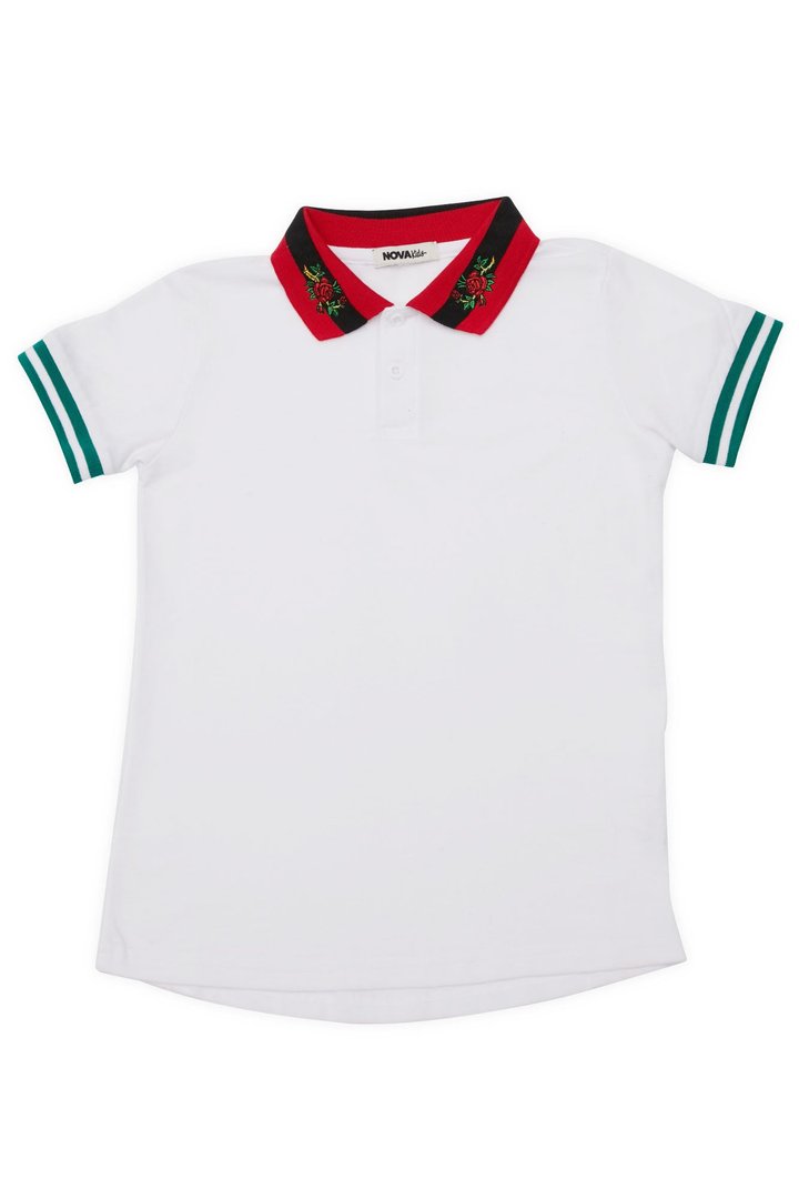 Mini Brandon Short Sleeve Polo Shirt - White