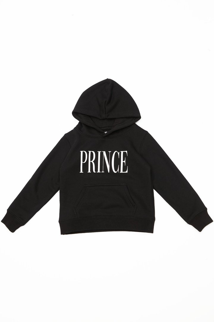 Family Goals Mini Prince Hoodie - Black