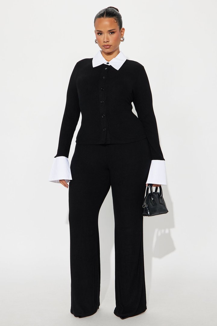 Taylor Flare Pant Set - Black