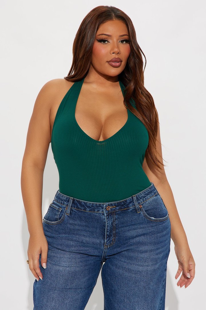 Karol Halter Bodysuit - Hunter Green