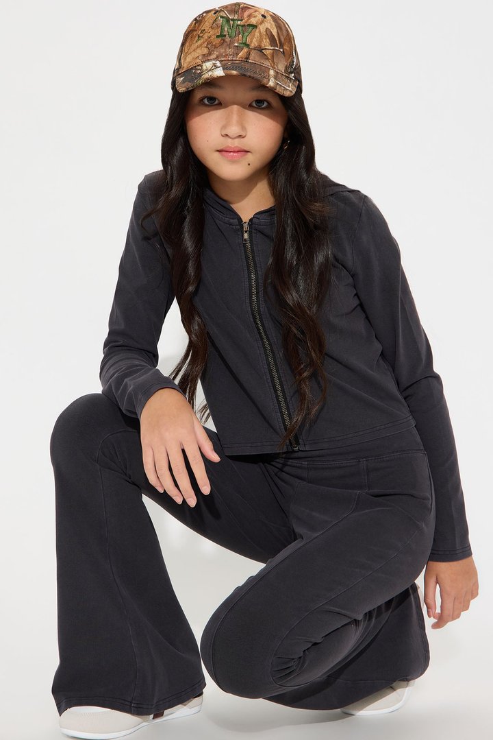 Mini Need Me Vintage Wash Pant Set - Black