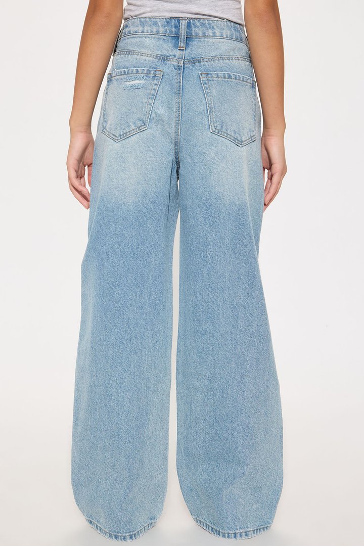 Mini On Trend 90's Baggy Jeans - Light Wash