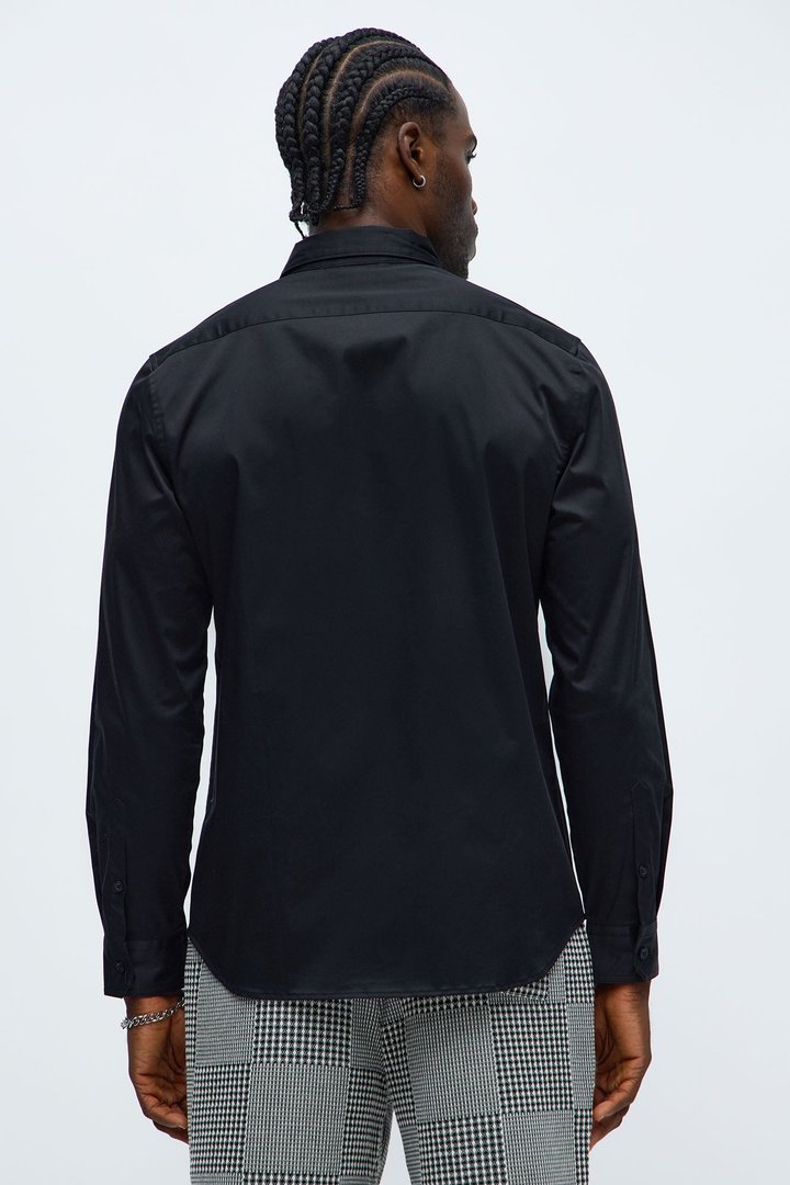 Luxe Stretch Dress Shirt - Black