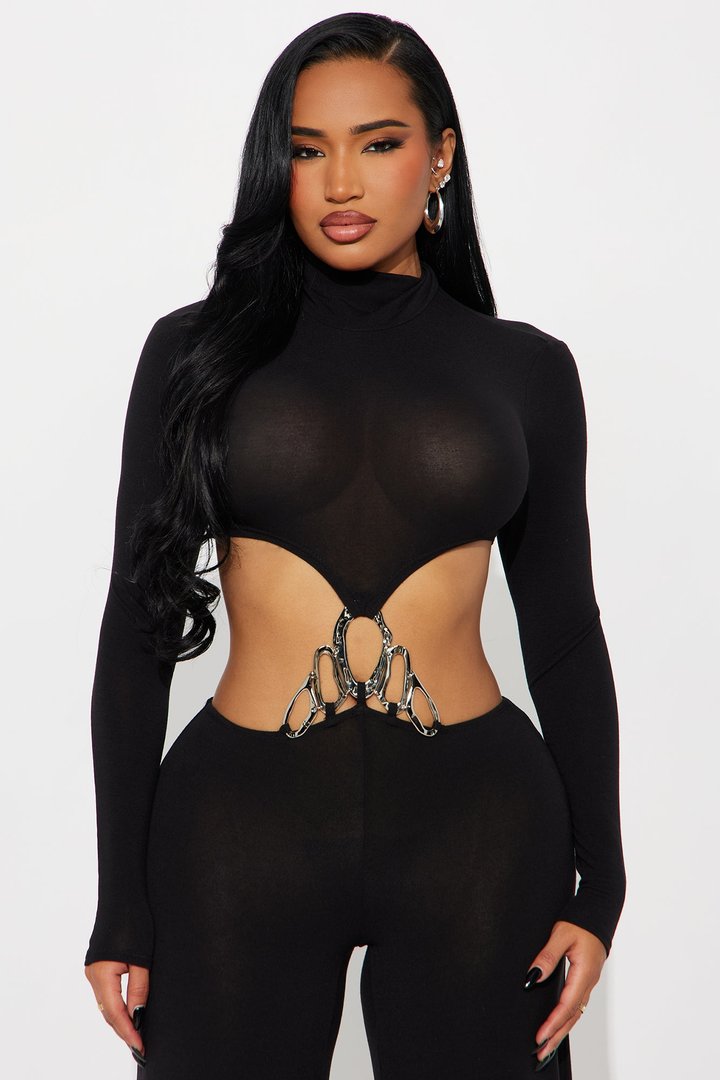 Marina Hardware Wide Leg Jumpsuit - Black