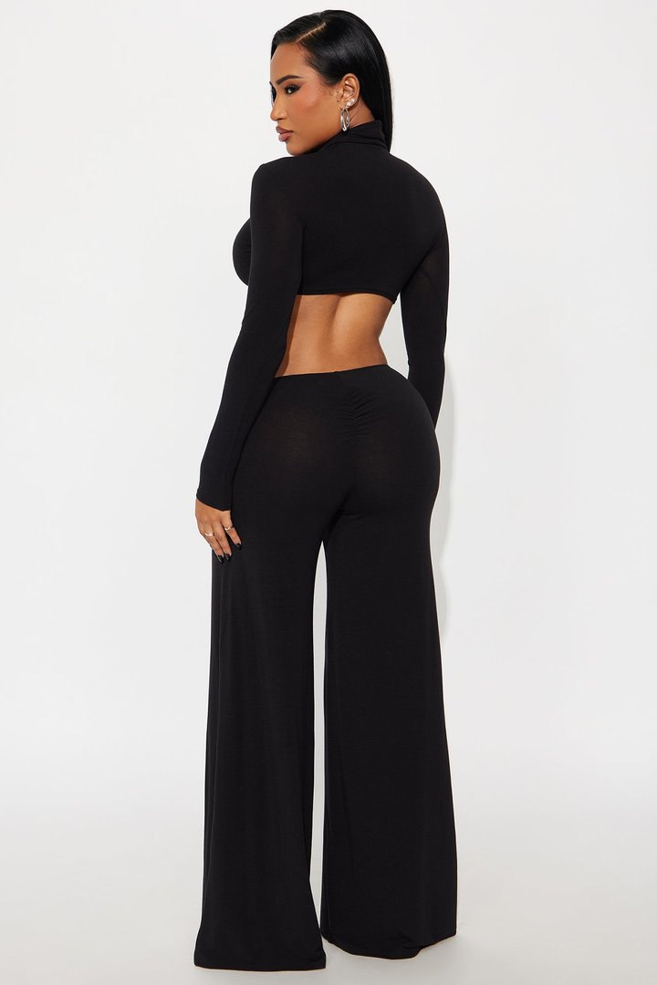 Marina Hardware Wide Leg Jumpsuit - Black