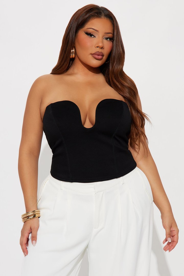 Mina Corset Top - Black