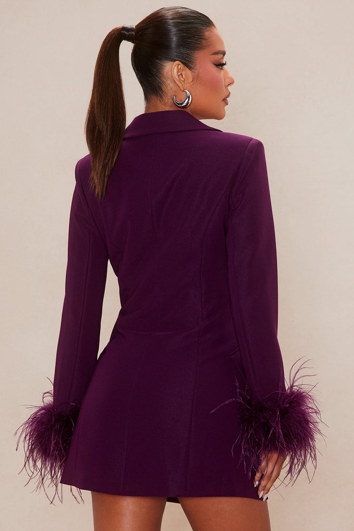 Mirage Blazer Mini Dress - Plum