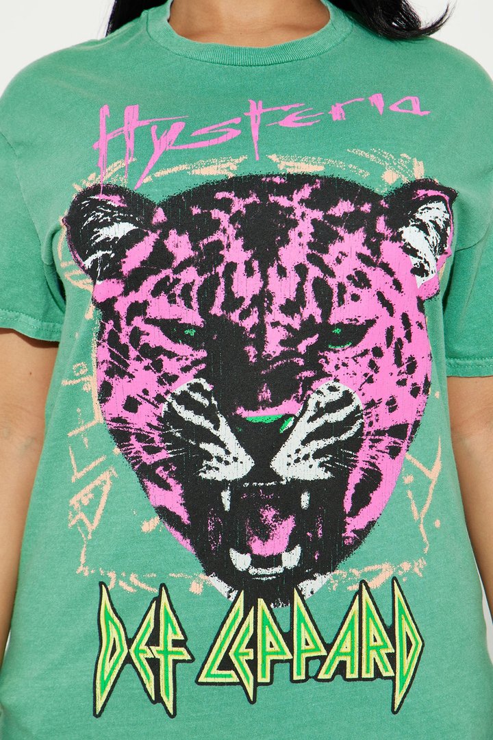 Hysteria Def Leppard Graphic Tee - Green/combo