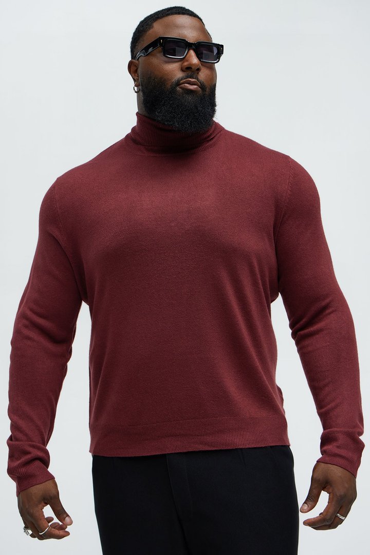 DeAngelo Turtleneck Sweater - Burgundy