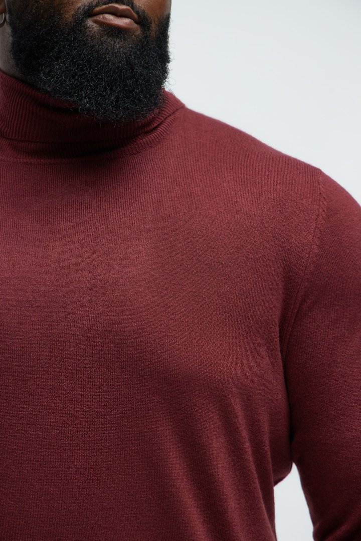 DeAngelo Turtleneck Sweater - Burgundy