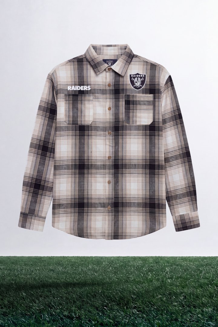 Raiders Flannel - Cream/combo
