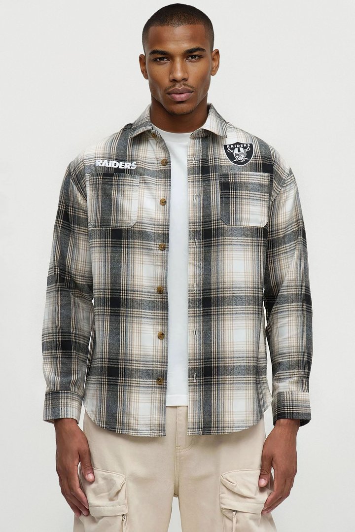 Raiders Flannel - Cream/combo