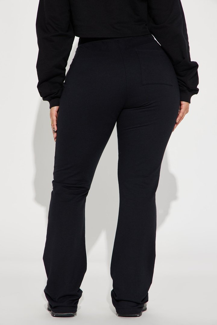 Flight Time Lounge Flare Pants - Black