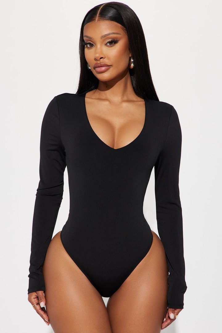 Obsessed With Me Bodysuit - Black