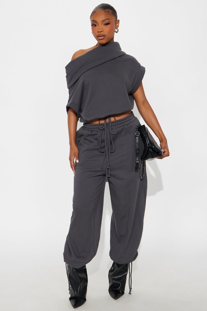 Alexa Jogger Pant Set - Charcoal