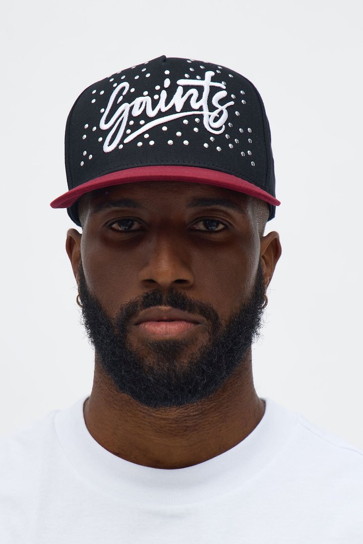 Saints Two Tone Pearl Structured Snapback Hat - Black/combo