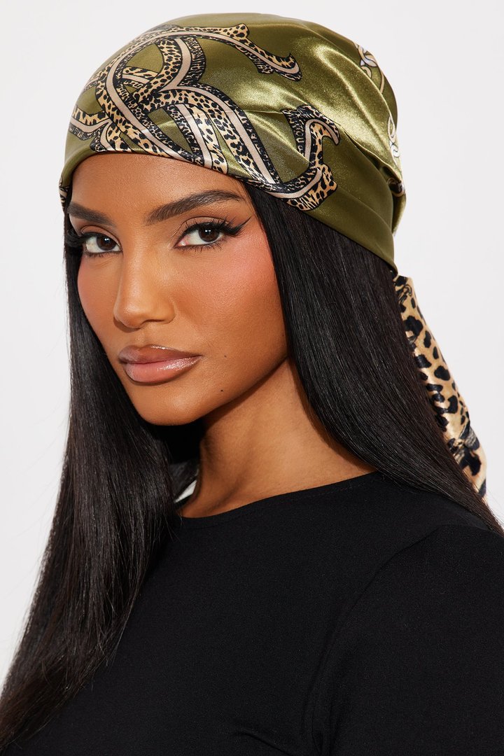 Quiet Luxury Head Scarf - Green/combo