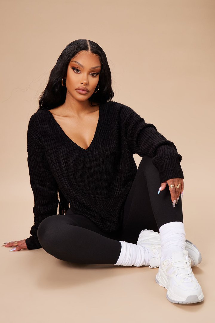 Falls Favorite Girl Sweater II - Black