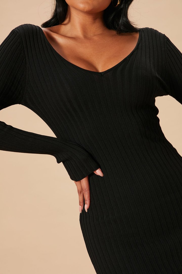 Kallan Knit Dress - Black