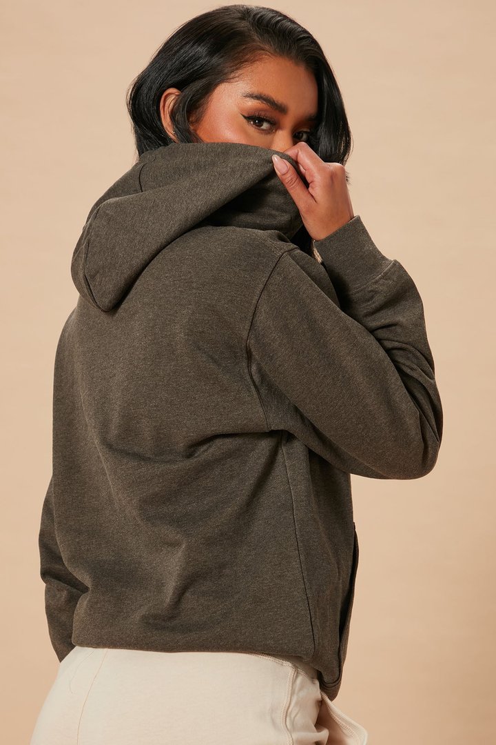 Stole Your Boyfriend's Oversized Hoodie - Charcoal