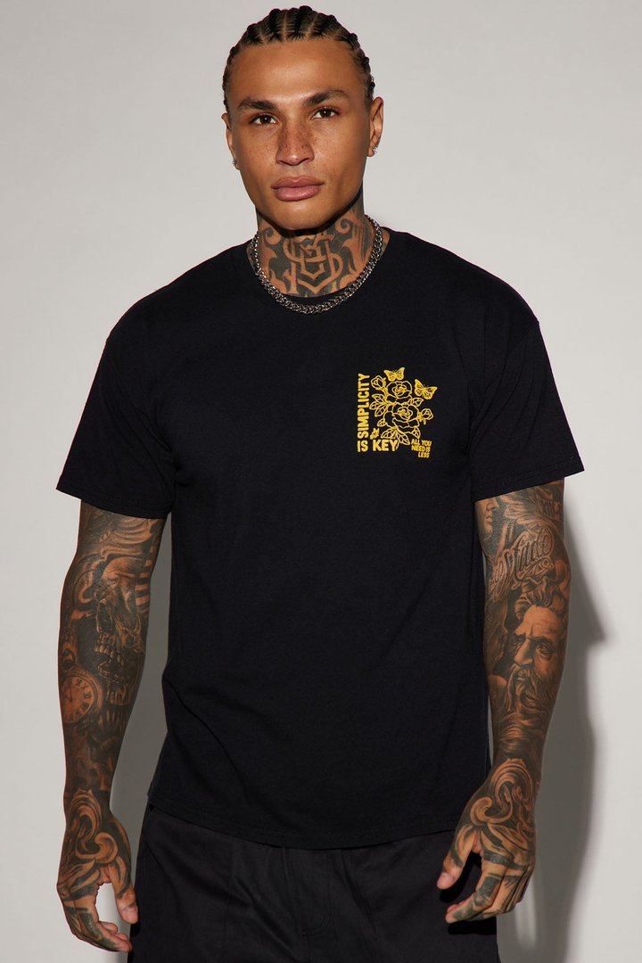 Simplicity Is Key Short Sleeve Tee - Black