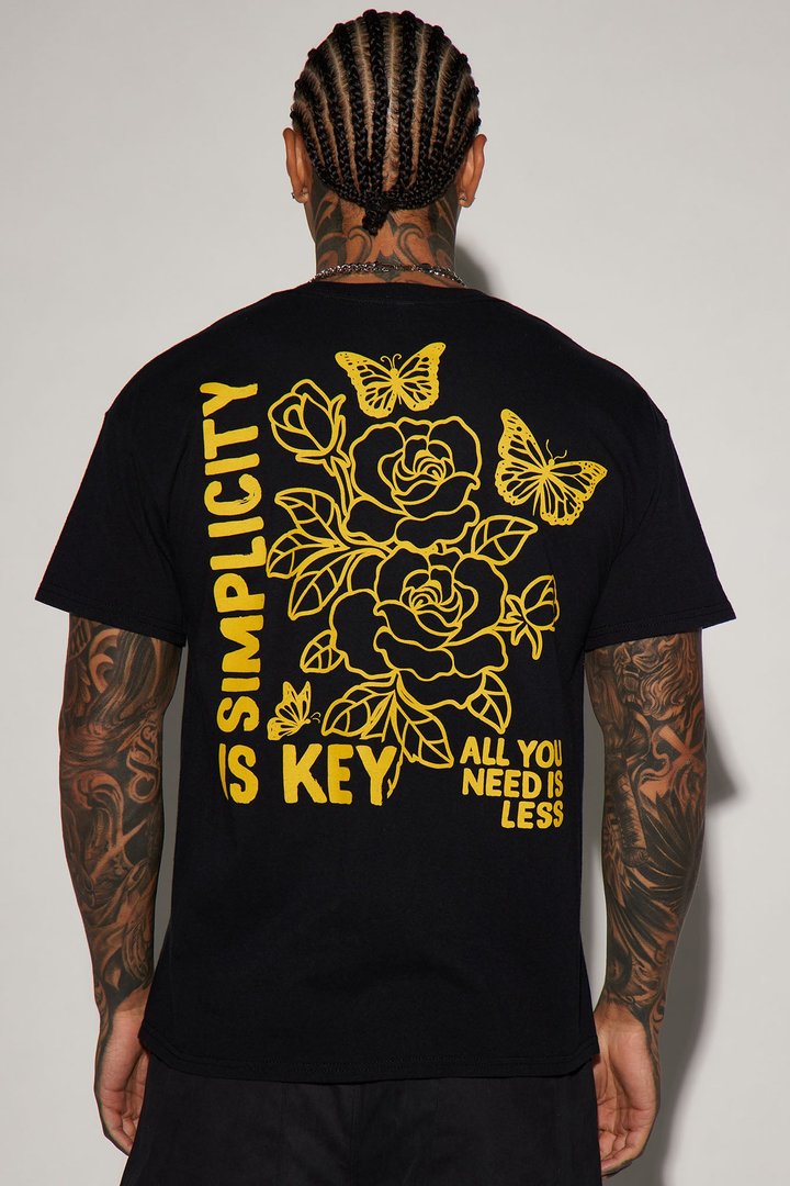 Simplicity Is Key Short Sleeve Tee - Black