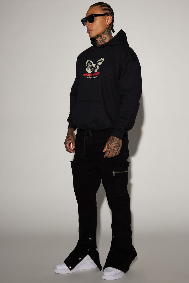 Pleasures Slim Flare E - Waist Cargo Pants - Black