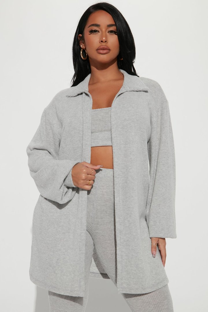 Easy Weekend 3 Piece Legging Set - Heather Grey