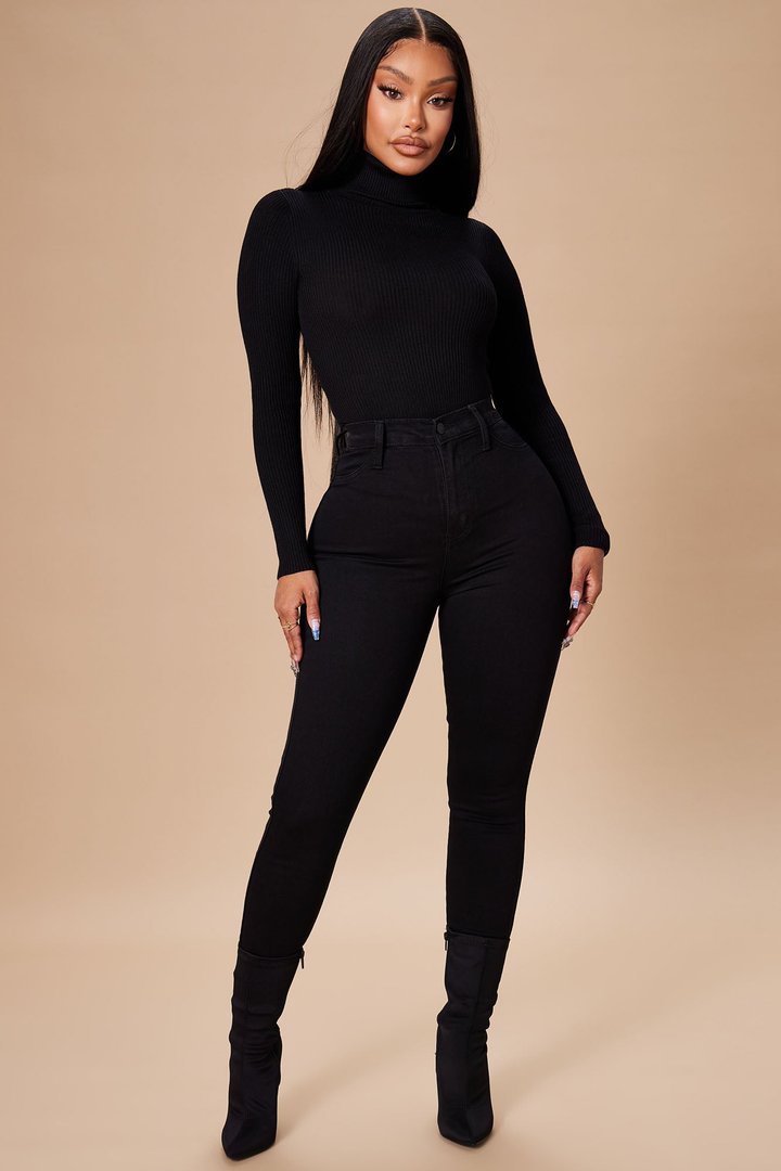 Tara Turtle Neck Sweater - Black