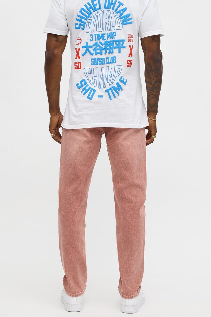 Mercer Slim Stretch Jean - Burgundy