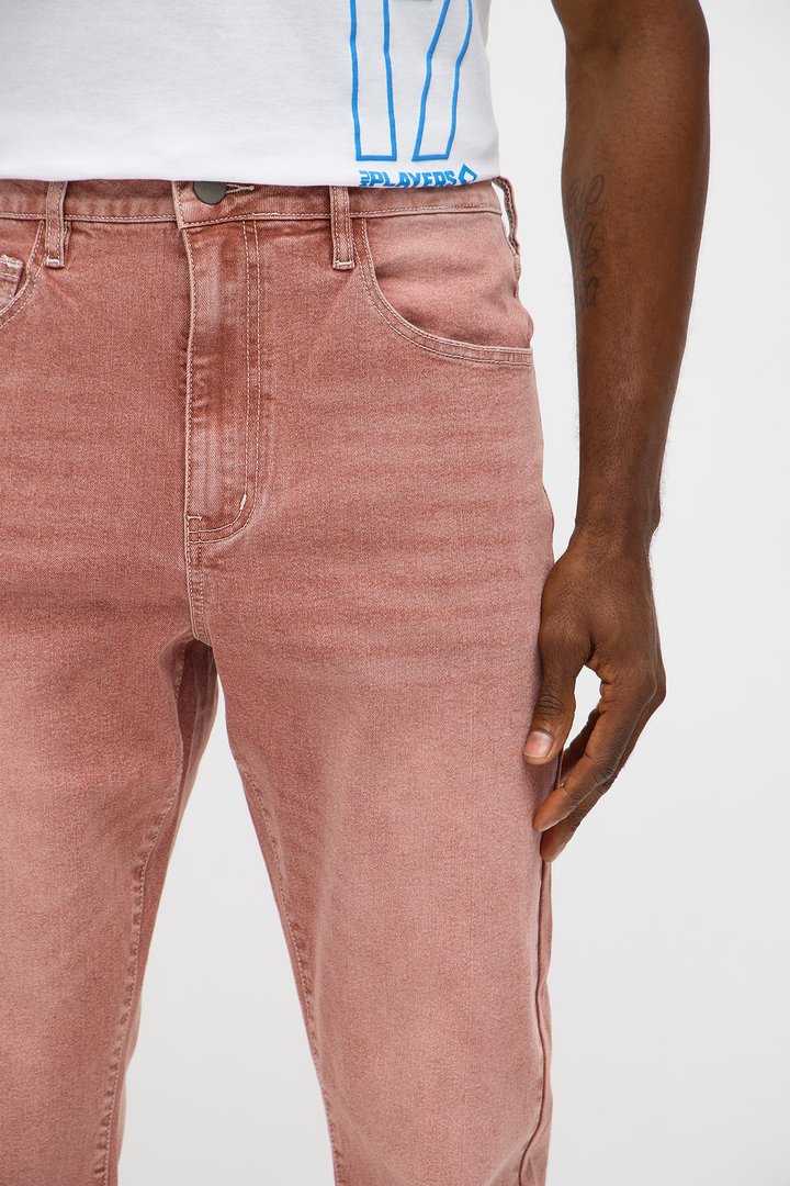 Mercer Slim Stretch Jean - Burgundy