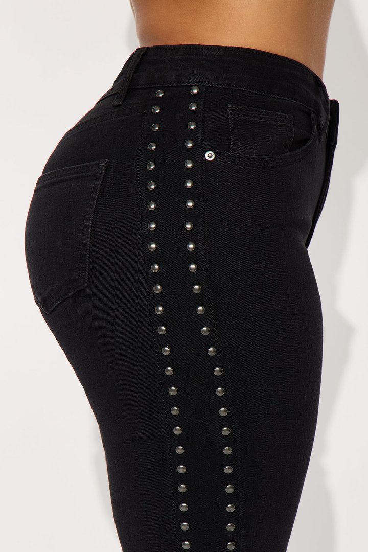 Kate Studded Skinny Jeans - Black