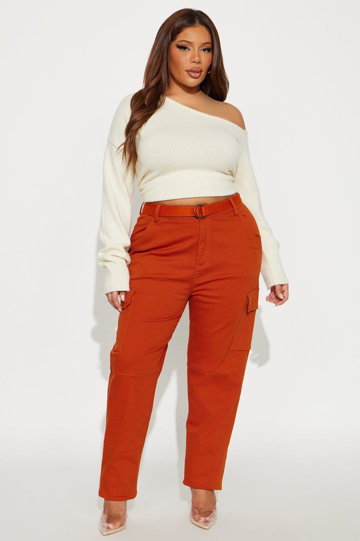 Cadet Khloe Oversized Cargo Pants - Cognac