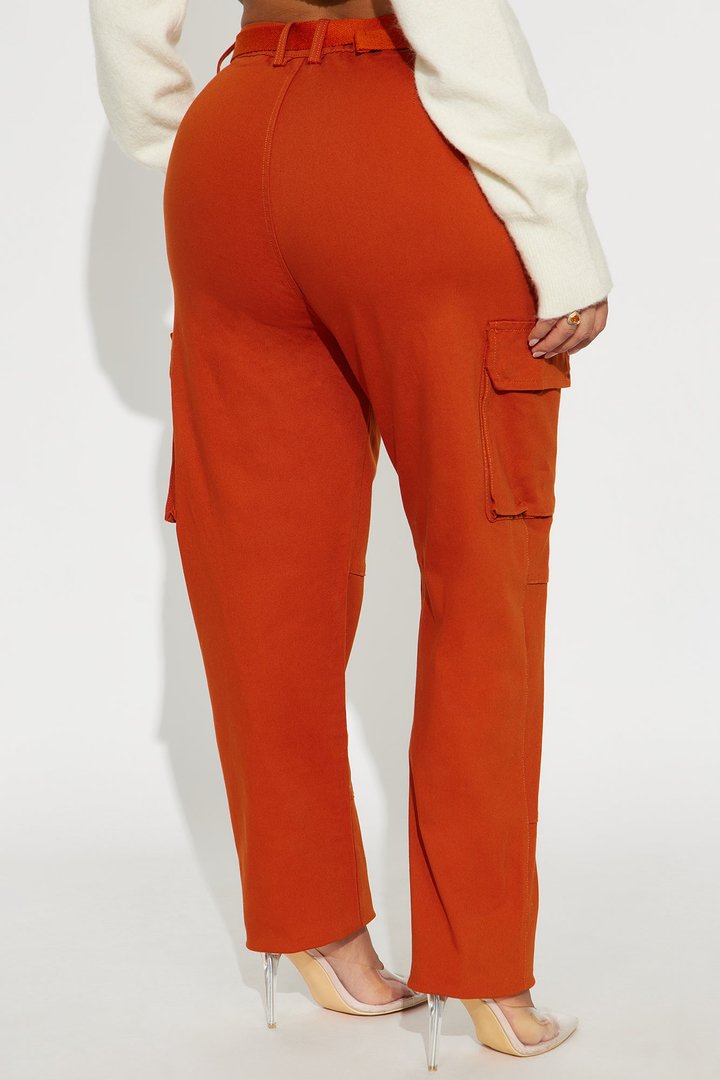 Cadet Khloe Oversized Cargo Pants - Cognac
