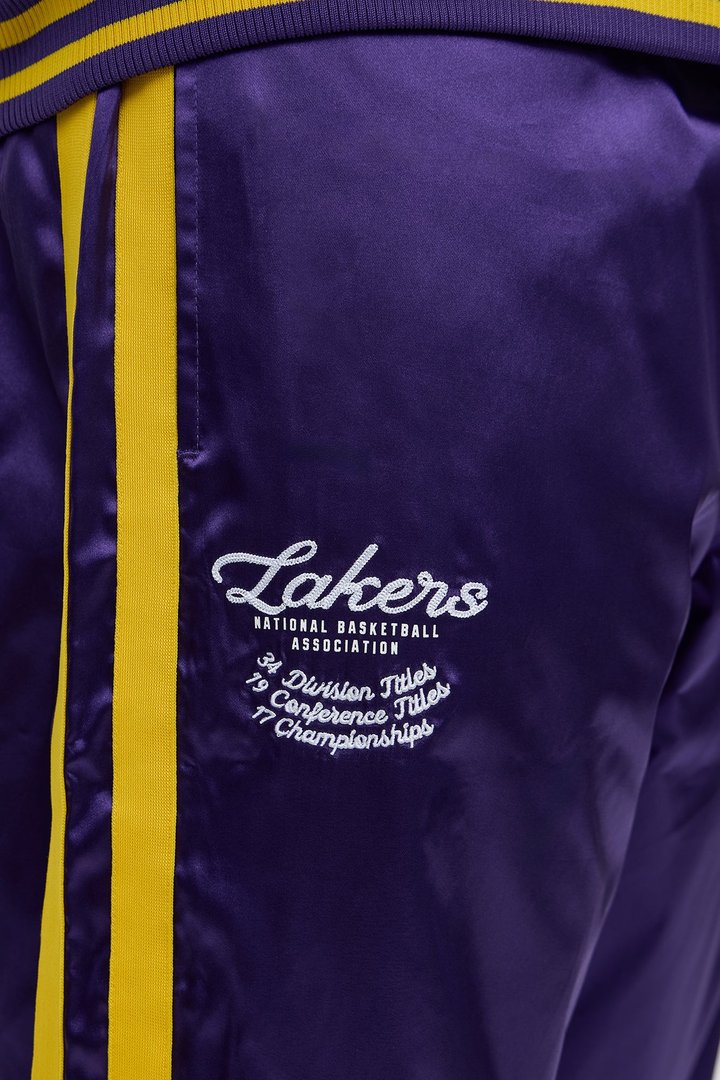 Lakers Night Drift Satin Straight Pants - Purple