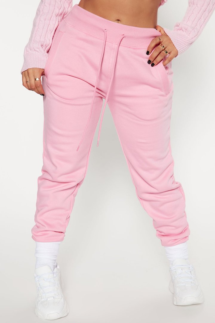 Stole Your Boyfriend's Oversized Jogger - Pink