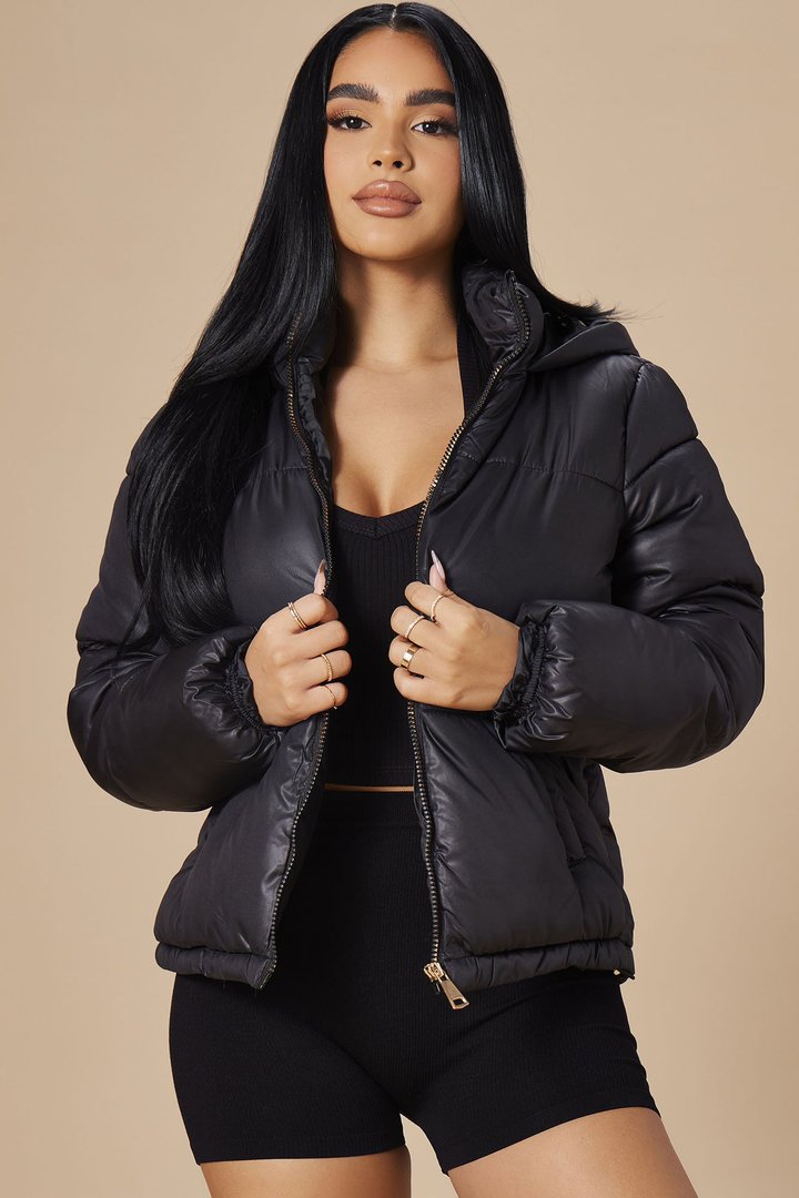 Don't Rain On My Puffer Jacket - Black