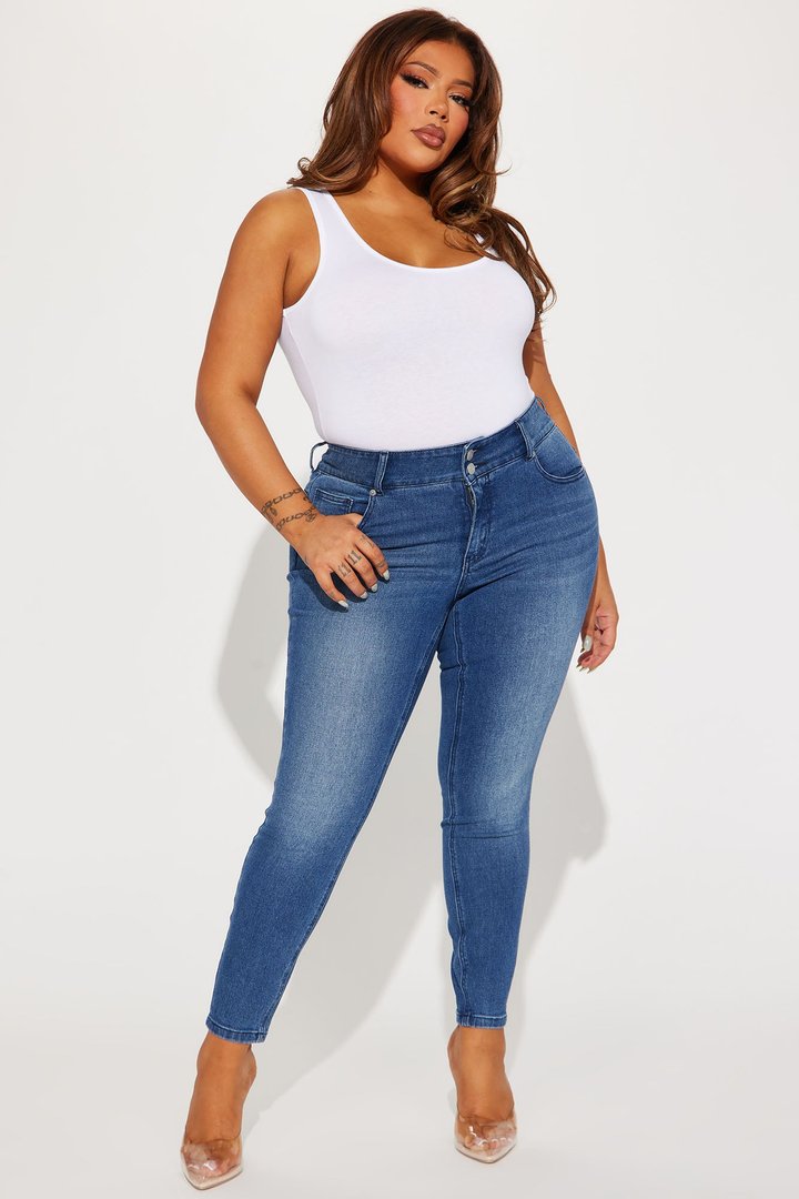 Tell Me More Scoop Neck Tank Top - White